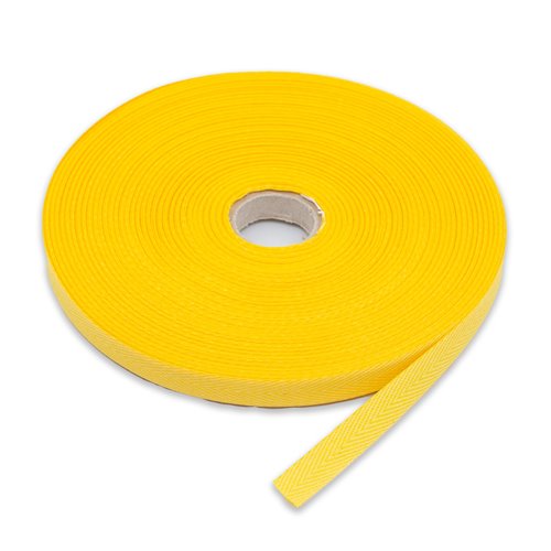 Taśma bawełniana 10mm/50mb żółty k.7041