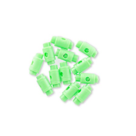Stoper do sznurka plastikowy zielony neonowy 3,8mm/200szt 248/1