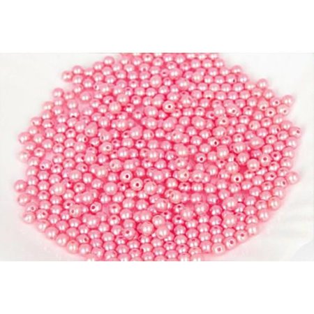Koraliki perełki różowy 8mm/50g 040