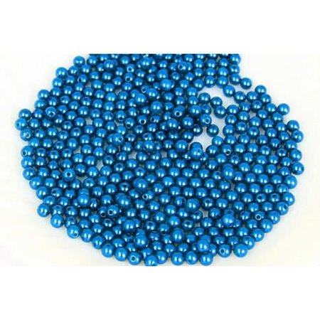 Koraliki perełki niebieski 6mm/50g 093