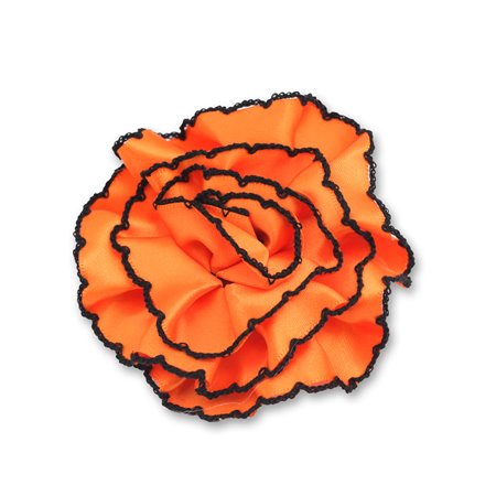 Broszka kwiat goździk 7,5cm pomarańczowy KDO-055