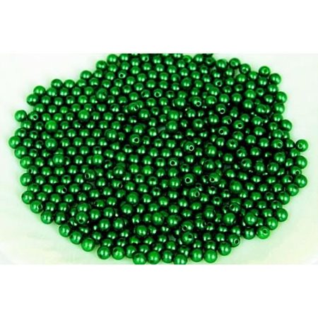 Koraliki perełki zielony 4mm/35g 084