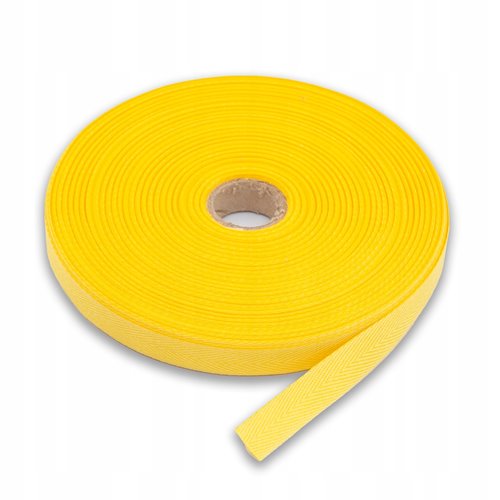 Taśma bawełniana 15mm/50mb żółty k.7041