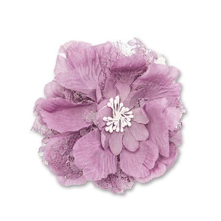 Broszka kwiat koronka 10cm fioletowy KDO-009