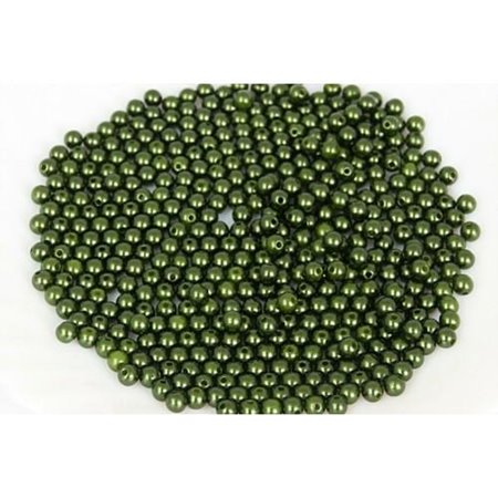 Koraliki perełki oliwkowy 6mm/50g 085