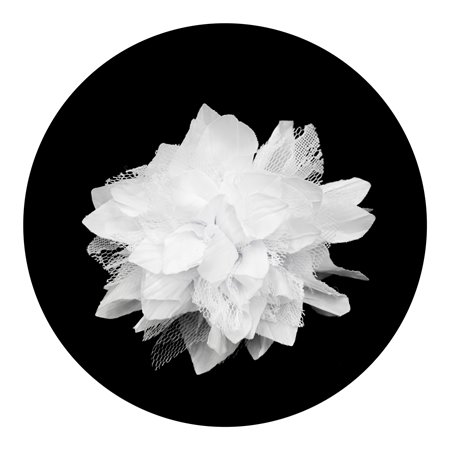 Broszka kwiat 9cm biały KDO-031