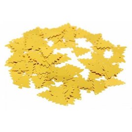 Cekiny choinki żółty 13mm k.100 5g