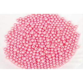 Koraliki perełki różowy 6mm/50g 040