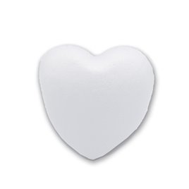Serce styropianowe białe pełne 7,5cm 1 szt