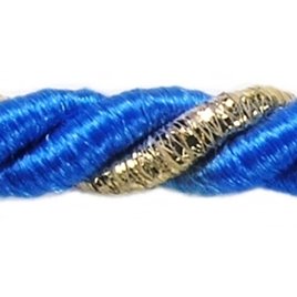 Sznurek metalizowany sznur 7mm/20m niebieski złoty Z- 503 FI-7/2PF
