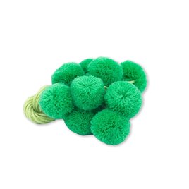 Pompony dekoracyjne sznurek zielony 20mm/10szt FR2769
