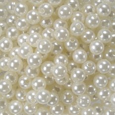 Koraliki akrylowe 8 mm perłowy 101 100 g