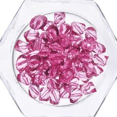 Koraliki akrylowe diament 8mm różowy 004 100g (4)