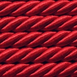 Sznurek taśma ozdobna tapicerska czerwony 5mm/20m
